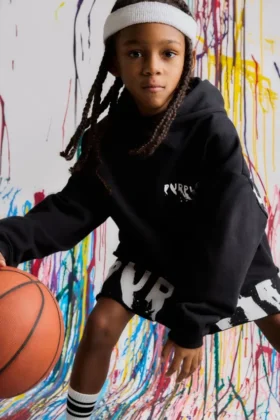 Kids’ Painted Wordmark Hoodie
