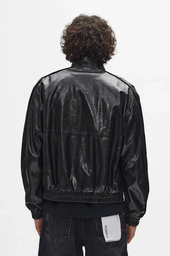 Leather Track Jacket